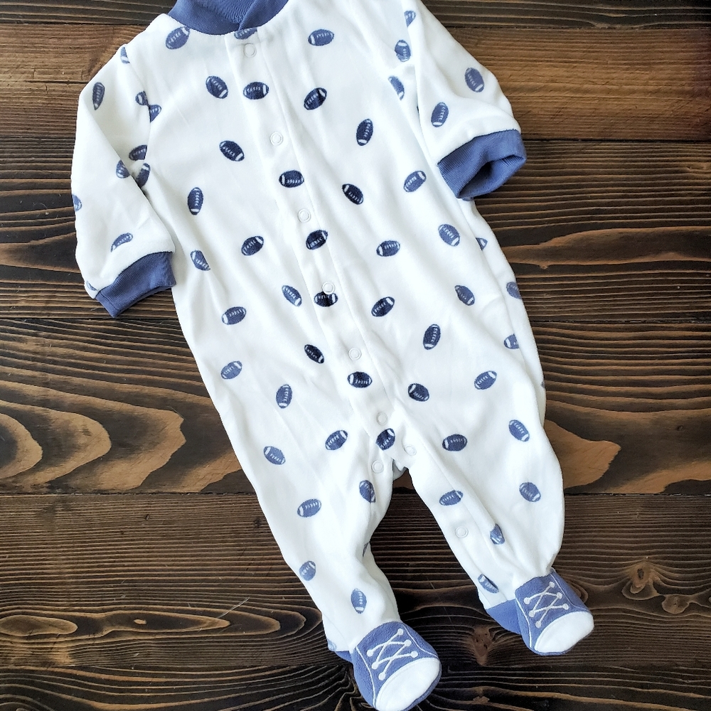 Carter's Football Fleece Pajamas - 3 Months